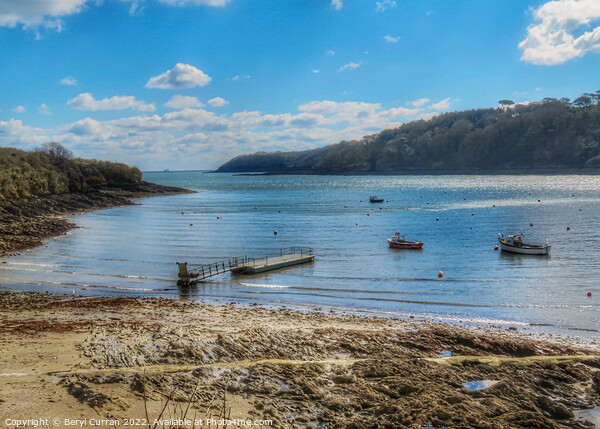 Serenity on Helford River Picture Board by Beryl Curran