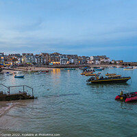 Buy canvas prints of Serene Evening Stroll in St Ives Harbour by Beryl Curran