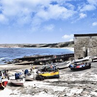 Buy canvas prints of Serenity in Sennen Cove by Beryl Curran