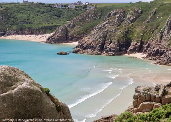 Serene Beauty of Porthcurno and Pedn Vounder Picture Board by Beryl Curran