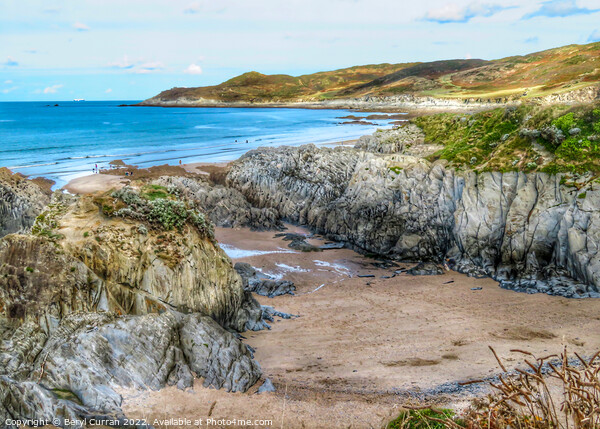 Majestic Woolacombe Coastline Picture Board by Beryl Curran
