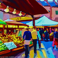 Buy canvas prints of Vibrant Continental Produce Market by Beryl Curran