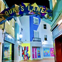 Buy canvas prints of Exploring the Vibrant Dukes Lane by Beryl Curran