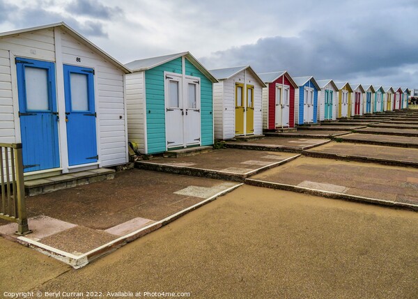 Colourful Cornish Beach Huts Bude Picture Board by Beryl Curran