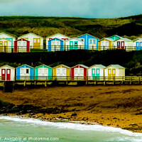 Buy canvas prints of Coastal Colourful Cornish Huts by Beryl Curran