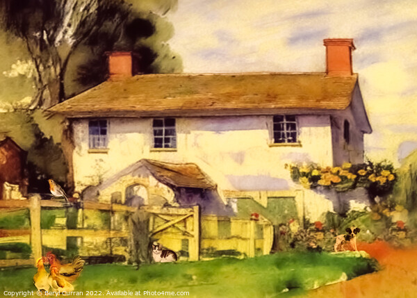Idyllic Cottage Life Picture Board by Beryl Curran
