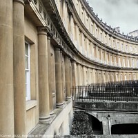 Buy canvas prints of Elegant Georgian Townhouses in Bath by Beryl Curran