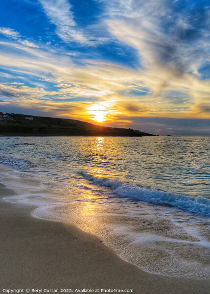 Enchanting Sunset in St Ives Picture Board by Beryl Curran