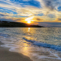 Buy canvas prints of Enchanting Sunset in St Ives by Beryl Curran