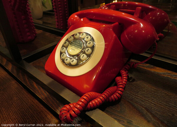 Nostalgic Red Telephone Picture Board by Beryl Curran
