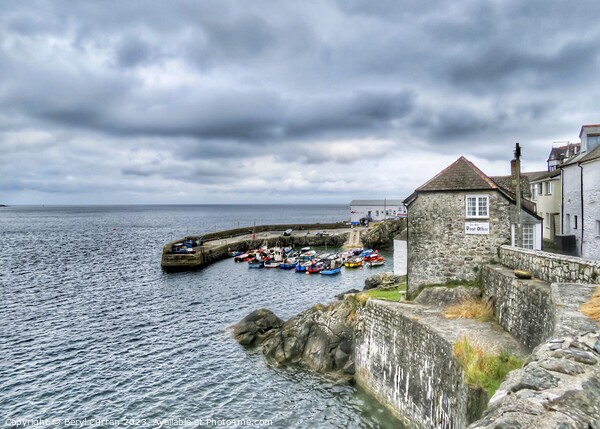Picturesque Coverack Harbour Picture Board by Beryl Curran