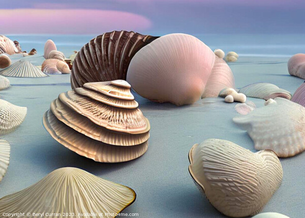 Enchanted Seashell Haven Picture Board by Beryl Curran