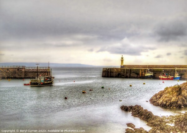 Brave Departure At Mevagissey Harbour  Picture Board by Beryl Curran
