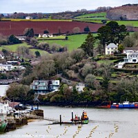 Buy canvas prints of A View across the River Fowey by Beryl Curran