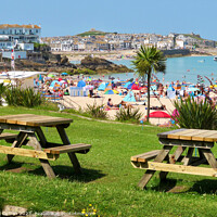 Buy canvas prints of Porthminster beach St Ives by Beryl Curran