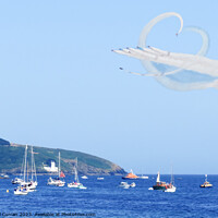 Buy canvas prints of Red Arrows display Falmouth  by Beryl Curran
