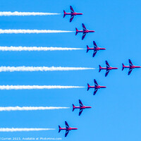 Buy canvas prints of Red Arrows Display Team Falmouth Cornwall  by Beryl Curran