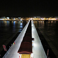Buy canvas prints of Nighttime on the Pier Weston Super Mare by Beryl Curran
