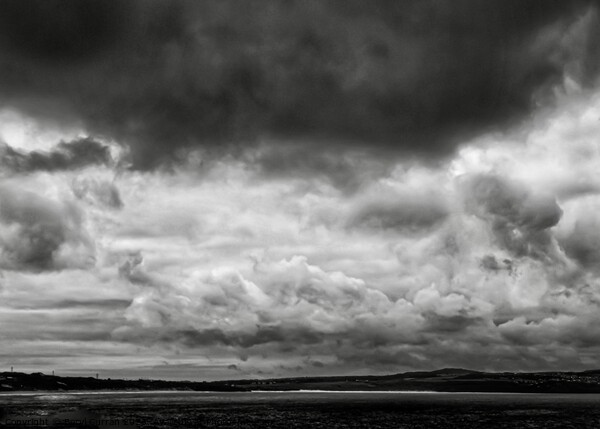 Brooding Skies Over Cornish Coast Picture Board by Beryl Curran