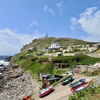 Buy canvas prints of Cape Cornwall and Priest Cove by Beryl Curran