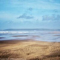 Buy canvas prints of Alone on the beach at Westward Ho by Beryl Curran