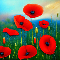 Buy canvas prints of Red Poppies  by Beryl Curran
