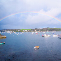 Buy canvas prints of Rainbow Over Falmouth  by Beryl Curran
