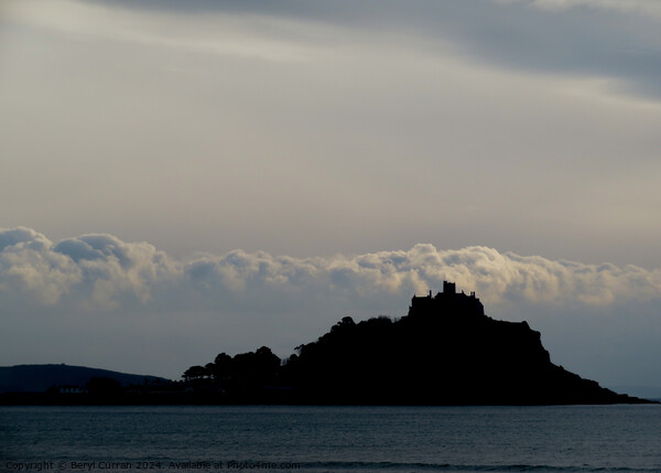 St Michael’s Mount silhouette  Picture Board by Beryl Curran