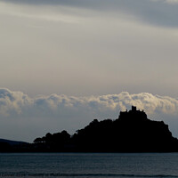 Buy canvas prints of St Michael’s Mount silhouette  by Beryl Curran