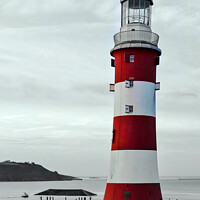 Buy canvas prints of Smeatons Tower on Plymouth Hoe picture by Beryl Curran