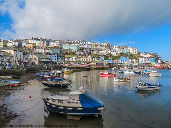 Brixham Harbour Picture Board by Beryl Curran