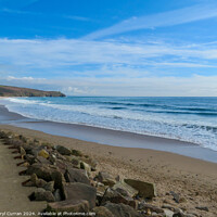 Buy canvas prints of The Sweeping Bay of Praa Sands Cornwall  by Beryl Curran