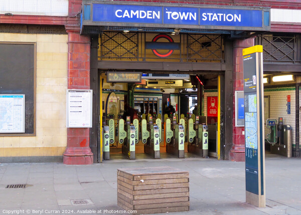 Camden Town Tube Station  Picture Board by Beryl Curran