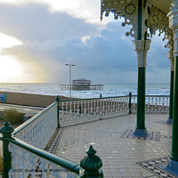 Brighton. The two Piers and the Bandstand