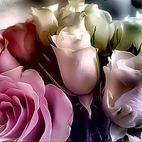 Buy canvas prints of Enchanting English Rose Bouquet by Beryl Curran