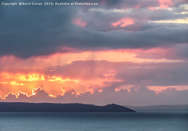Radiant Sunrise on Rame Peninsula Picture Board by Beryl Curran