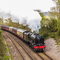 Buy canvas prints of Majestic Steam Train through Cornish Countryside by Beryl Curran