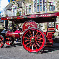 Buy canvas prints of Majestic Red Steam Traction Engine by Beryl Curran