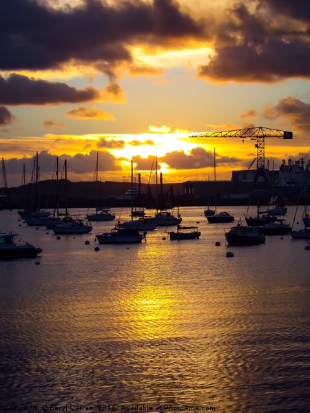 Majestic Sunrise over Falmouth Picture Board by Beryl Curran