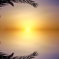 Buy canvas prints of Tranquil Paradise at Sunrise by Beryl Curran