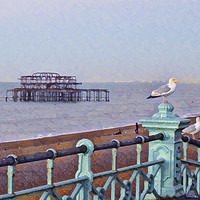 Buy canvas prints of A Vibrant Postcard from Brighton by Beryl Curran