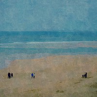 Buy canvas prints of Winter Stroll on Hayle Beach by Beryl Curran