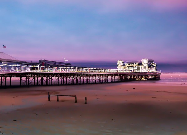 Majestic Sunset Over the Grand Pier Picture Board by Beryl Curran