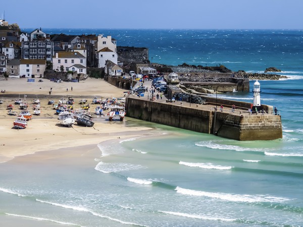 Majestic Tides of St Ives Picture Board by Beryl Curran