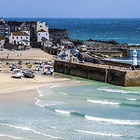 Buy canvas prints of Majestic Tides of St Ives by Beryl Curran