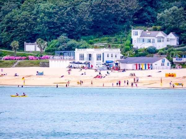 Porthminster beach, St Ives Cornwall. Paint effect Picture Board by Beryl Curran