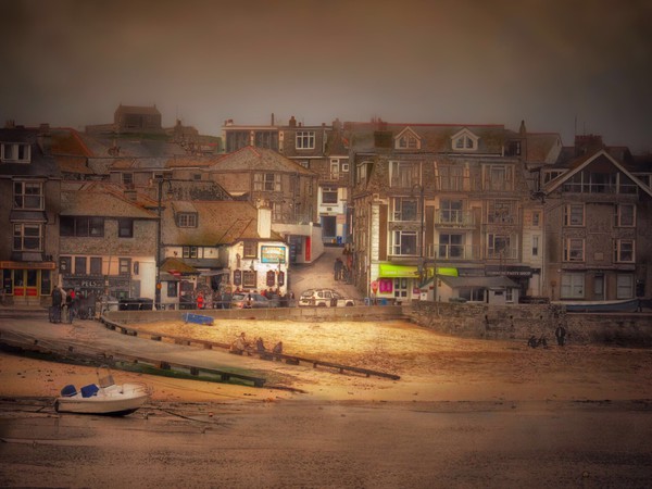 St Ives Harbour beach Picture Board by Beryl Curran