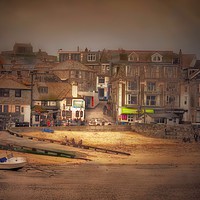 Buy canvas prints of St Ives Harbour beach by Beryl Curran