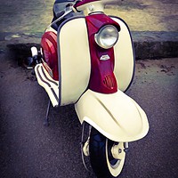 Buy canvas prints of Iconic Italian Lambretta Scooter by Beryl Curran