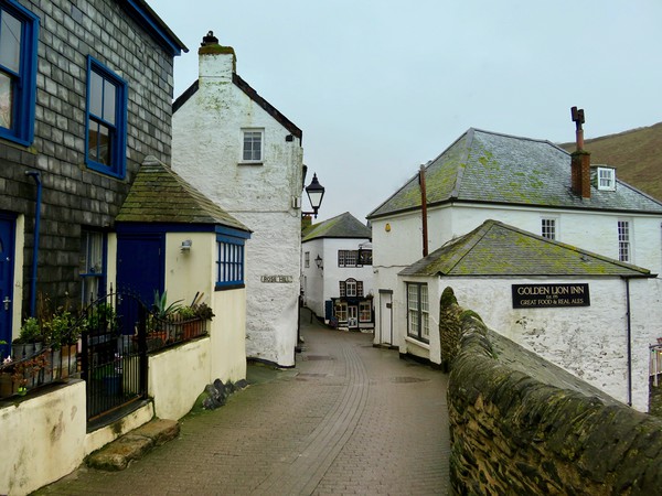 A Charming Street Leading to Port Isaacs Harbour Picture Board by Beryl Curran
